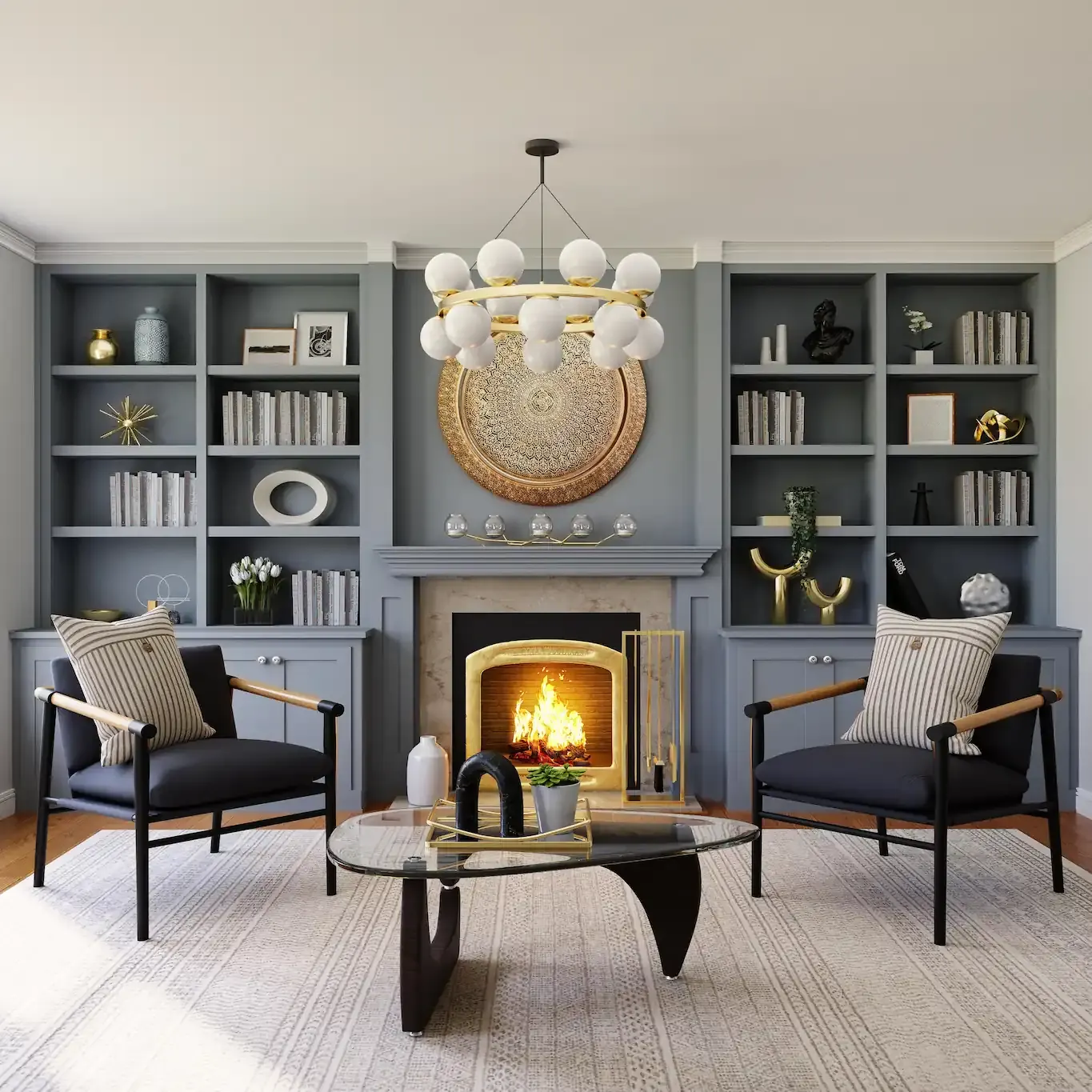 Luxorious home design and custom cabinet storage